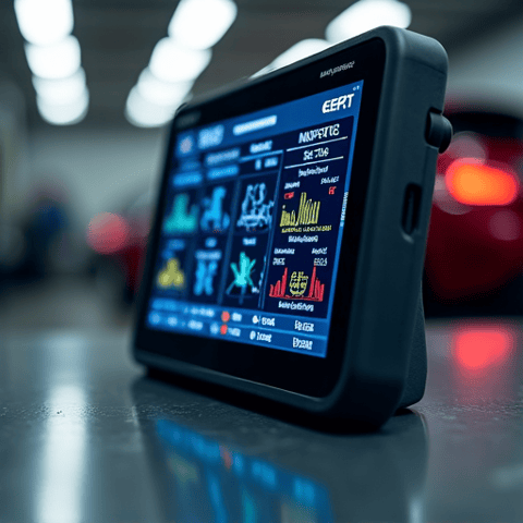 Technician using advanced scan tools to diagnose a check engine light issue. Utilizing state-of-the-art equipment for accurate, no-pressure diagnostics.