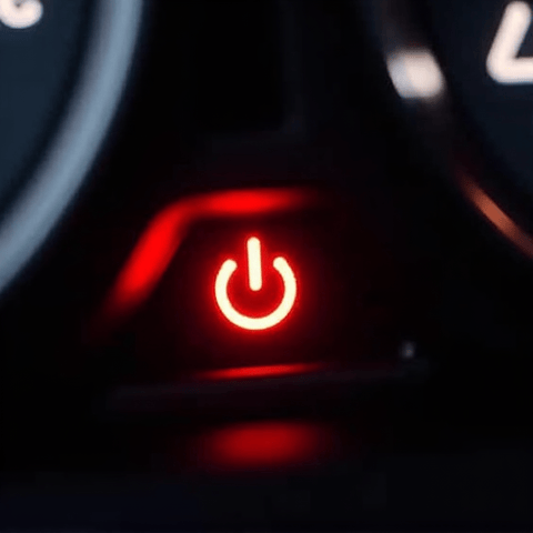 Close-up view of an illuminated check engine light on a vehicle dashboard, symbolizing the immediate need for professional diagnosis in the Sacramento metro area. This highlights the urgency we address for Fair Oaks residents.