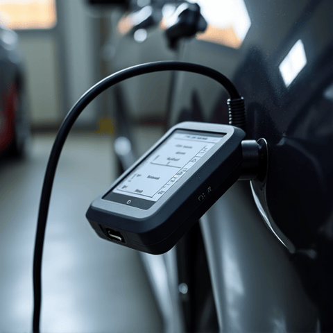 Vehicle undergoing a certified smog check inspection in our Gold River facility. Fast and compliant emissions testing services available daily.