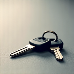 Satisfied customer receiving keys after auto service.